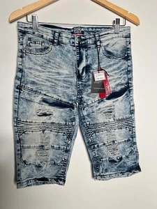 ROCK SALT Acid Washed Jean Shorts Denim Distressed Kids 14 - Picture 1 of 4