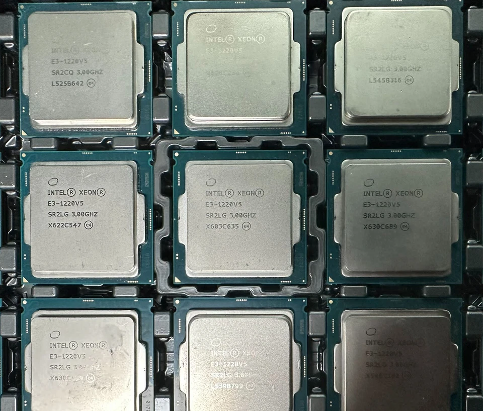 Intel Xeon E3-1220 V5 4-Core 8-thread 8MB 3.00GHz 80W LGA1151 CPU processor - Image 1 of 1