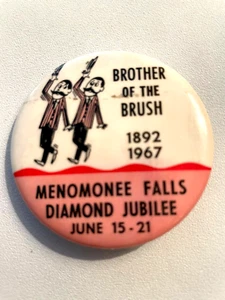 Pin Brother of the Brush 1967, Menomonee Falls Wisconsin, Beards, Club, Jubilee - Imagen 1 de 2