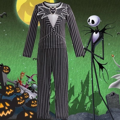 Disfraz de Halloween para niños Jack Skellington Juegos con disfraces Trajes de fiesta Vestir elegante Foto 1 de 4