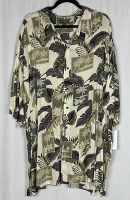 Camisa manga corta David Taylor para hombre talla 3XL estampado hawaiano con botones #2 Foto 1 de 4
