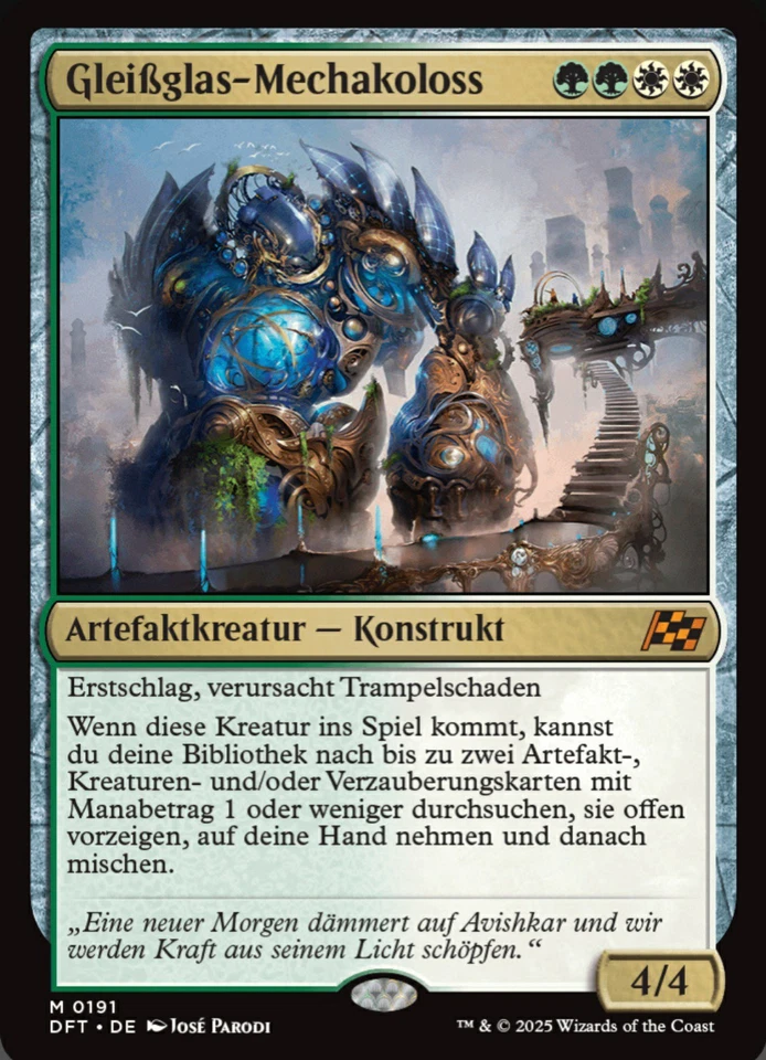 Magic The Gathering Ätherdrift Gleißglas-Mechakoloss I M 0191 Mythic Deutsch NM - Bild 1 von 1