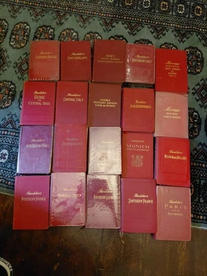 16 Baedecker travel guides, 2 Murray and  2 cook's travel guides. All VGC. - Image 1 of 4