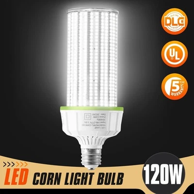 120 Watt LED Corn Light 6000K Cob Bulbs (Equiv. 500W MH/HPS) Commercial Lamp E39 - Image 1 of 4