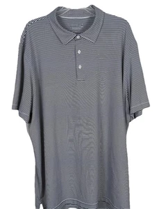 Vineyard Vines Jim Nantz Polo Shirt Brrr Golf Mens XXL Black White Striped - Picture 1 of 8