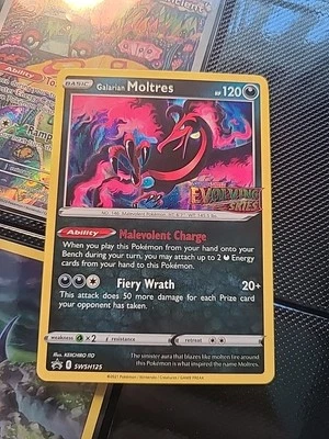 Galarian Moltres - SWSH125 - PreRelease Pokemon Promo Sword Shield Holo Card  - Image 1 of 4