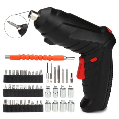 48Pcs Mini Cordless Electric Screwdriver Kit Rechargeable Drill Bits Power Tool - Image 1 of 4