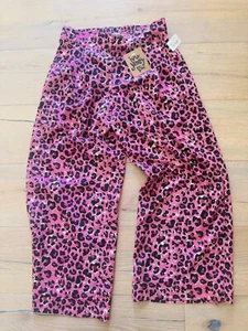 NEW $94 Ivy Jane Boutique Sz XS Hot Pink Leopard Animal Print Pants Flowy Capri - Picture 1 of 4