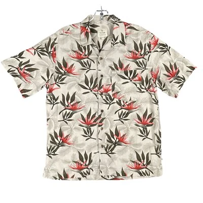 Solitude Mens Silk Hawaiian Shirt S Floral Travel Vacation Cruise Beach Hawaii - Image 1 of 4