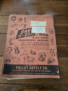 VINTAGE PALLEY'S WAR SURPLUS SUPPLY CO. MAIL ORDER CATALOG GLENDALE CA. - Picture 1 of 7