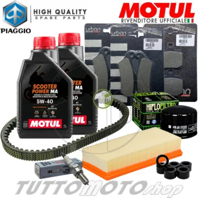 MOTUL - HIFLO - NGK - BANDO - MITSUBOSHI - BRAKING Tagliando GILERA Nexus 500 2003 2004 2005 Olio Motul Scooter 5W40 + Kit Completo