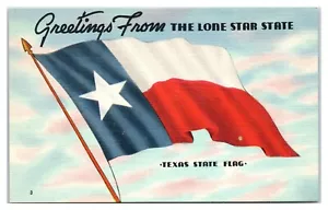 Postal de saludos desde Texas Lone Star State Texas State Flag - Imagen 1 de 2