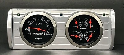 Juego de insertos estilo cuádruple panel de instrumentos Ford Car 1940 negro Foto 1 de 4