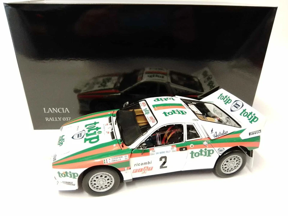 KYOSHO 08306F LANCIA - 037 TOTIP RALLY SAN MARINO 1984 A.VUDAFIERI - L.PIROLLO -