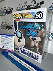 CHRISTOPHER LLOYD DR EMMETT BROWN BTTF 50 SIGNED AUTOGRAPHED FUNKO POP-PSA COA - Picture 1 of 11