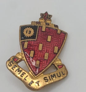 Vintage Military Pin 78th Field Artillery Signed Gemsco - Picture 1 of 5