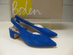 NUEVO BODEN MULES Bombas 36.5 3.5 Zapatos Canchas Cordones Azul Gamuza Todo Cuero - Imagen 1 de 9