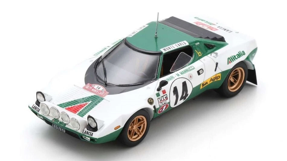 1 43 SPARK Lancia Stratos Hf #14 Win.Rally Montecarlo 1975 Munari Mannucci S9078