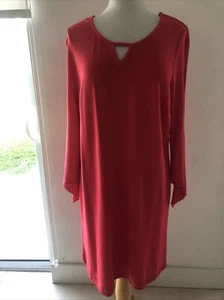 Crown and Ivy women’s Red Holiday Shirt dress Tie Sleeve size XL Pullover - Picture 1 of 7