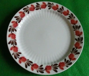 Winterling, Marktleuthen, 1 Teller, Kuchen-, Brot-, Porzellan, rot, 70er 60er - Bild 1 von 5