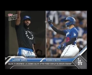 2023 Topps Now #736 Mookie Betts LeBron James Salute To Greatness Los Angeles - Picture 1 of 2