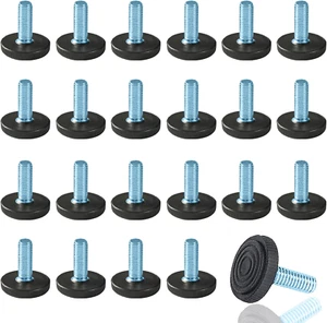 24 PCS M6 Thread Adjustable Furniture Levelers Screw in Threaded for Furniture L - Picture 1 of 12