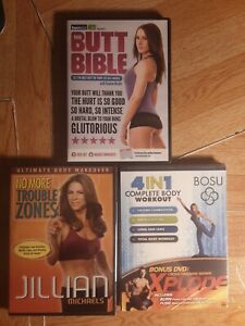 LOT DVD Butt Bible Exercise Pauline Nordin Jillian MICHAELS NO MORE TROUBLE ZONE