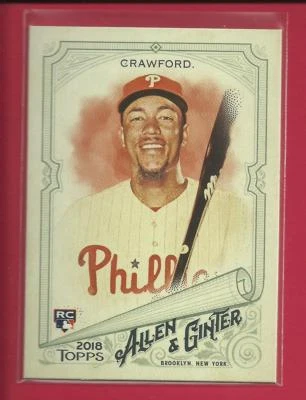 J.P. Crawford RC 2018 Topps Allen & Ginter Rookie Card # 127 Phillies MLB - Image 1 of 2