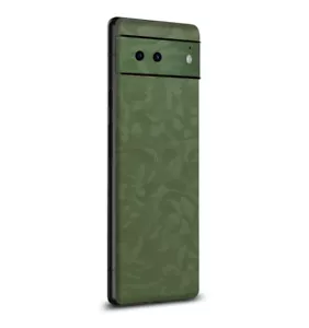Google Pixel 6 Skin Aufkleber Schutzfolie Wrap Rückseite Vinyl, Green Camo, NEU - Bild 1 von 2