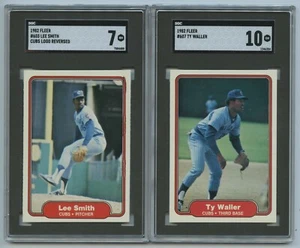 1982 Fleer 2 Card Lot Both SGC Graded Inc. #603 Lee Smith Rookie Logo Reversed - Picture 1 of 2