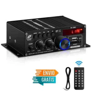 Amplificador Bluetooth Estéreo AK-380 400W HiFi USB FM para Auto Casa Fiestas - Picture 1 of 8