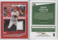 2020 Panini Donruss Donruss Materials Red /99 Joey Votto #DM-VO