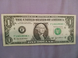 $1 One Dollar 2003 Birthday/Anniversary Star Note February 13, 1993  F13219936* - Picture 1 of 2
