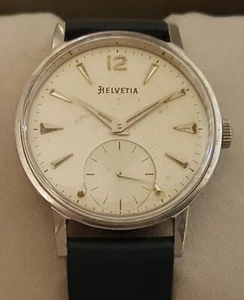 Vintage Armbanduhr Helvetia in Edelstahl – Handaufzug – Cal. H 64 - Picture 1 of 9