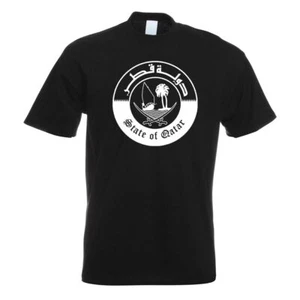 Camiseta escudo de armas de Qatar motivo impreso camisa divertida diseño estampado - Imagen 1 de 19