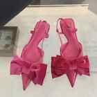 Fashion Women Big Butterfly Knot Flats Pointed Toe Back Strap Sandals Shoes