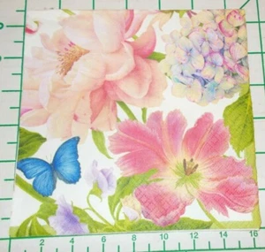 Two Decorative Luncheon Napkins for Decoupage "Chelsea Garden"  - Picture 1 of 5