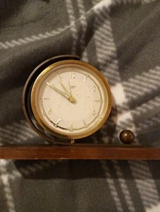 Jerger Anker Alarm Clock, Vintage West German Brass Travel Alarm Clock works - Picture 1 of 5