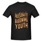 Men's Passionate Burning Youth Character Printed Short Sleeve T-Shirt