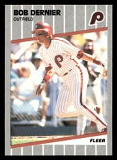 1989 Fleer Bob Dernier #565 Philadelphia Phillies