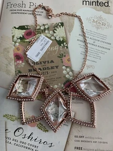 Ted Baker necklace 17" Long Rose Gold Crystals 100% Authentic NEW$159 - Picture 1 of 11