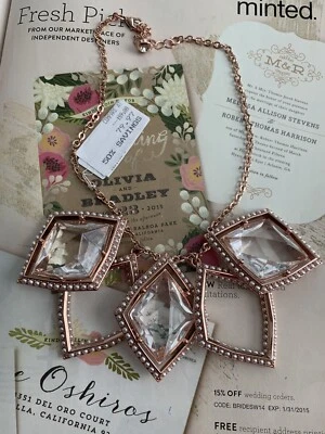 Ted Baker ожерелье 17» длиной розового золота кристаллы 100% подлинный новый $159 - Изображение 1 из 4