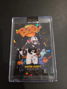Ashton Jeanty RC 1/1  BOO! Black Crystals 2025 Haunted Hits Las Vegas Raiders - Picture 1 of 4