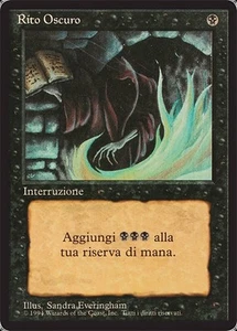 MTG DARK RITUAL PLAYED - RITO OSCURO 1° EDIZIONE - FBB - MAGIC IT - Picture 1 of 1