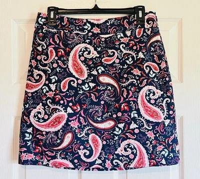 Falda forrada Talbots para mujer cachemira acuarela línea A talla 4 nueva sin etiquetas Foto 1 de 4