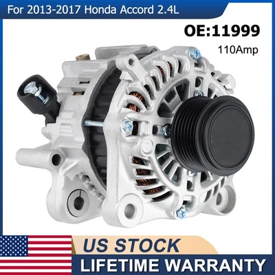 Alternador OEM 14489 para Honda Accord Sport 2013-2017 L4 2,4 L 110 amperios CW 7 ranuras Foto 1 de 4