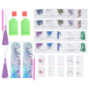 DIY Crystal Rhinestone Bookmark Painting Lady Design 2-Pack - Picture 1 of 12