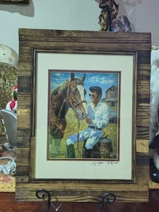 Impresión de dibujo de Elvis Presley 1969 del original. signo de mano del artista - Imagen 1 de 18