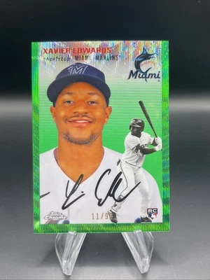 2023 Topps Chrome Platinum #149 Xavier Edwards Marlins Green Wave Rookie /99 RC - Image 1 of 4