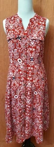 Hot Red Printed Summer Dress - Picture 1 of 9